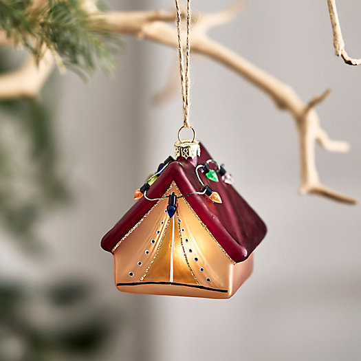 View larger image of Glowing Camping Tent Glass Ornament