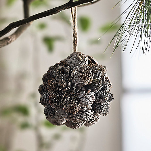 View larger image of Frosted Pine Cone Ball Ornament