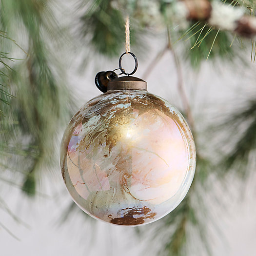 View larger image of Pearly Metallic Glass Globe Ornament
