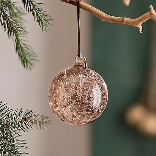 View larger image of Icy Pink Glass Globe Ornament
