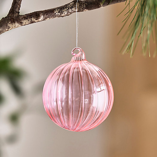 View larger image of Pink Segment Glass Globe Ornament
