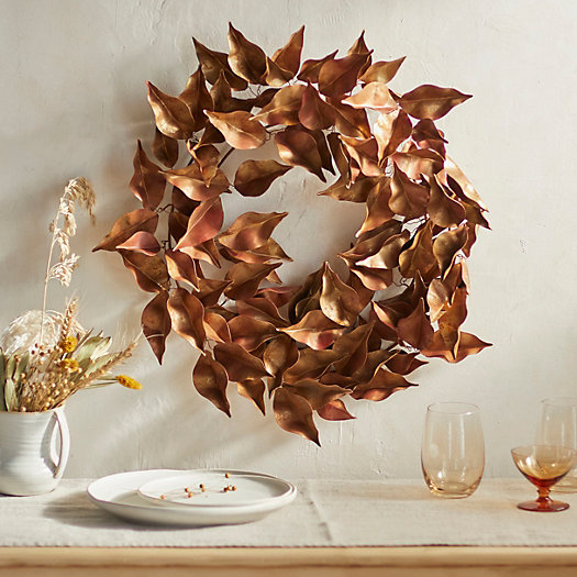 View larger image of  Magnolia Leaf Iron Wreath
