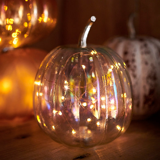 View larger image of Glass Pumpkin, Pearlescent Glass