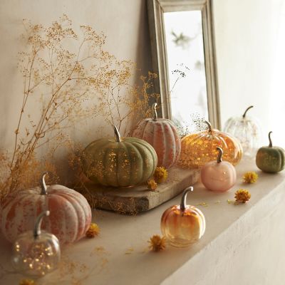 Glass Pumpkin, Large Frosted