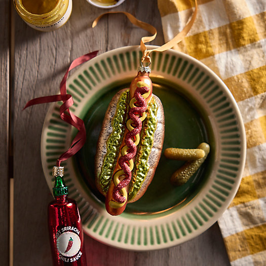 View larger image of  Hot Dog Glass Ornament