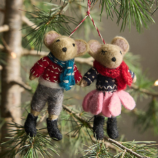 View larger image of Mice in Love Felt Ornament