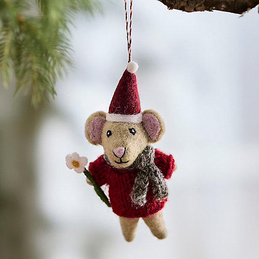 View larger image of Santa Hat Mouse Felt Ornament