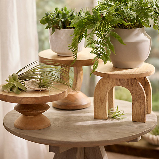 View larger image of Natural Wood Plant Stand, Arch