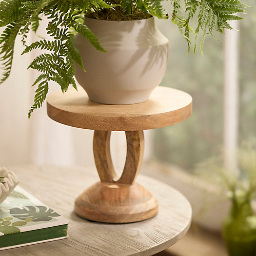View larger image of Natural Wood Plant Stand, Loop