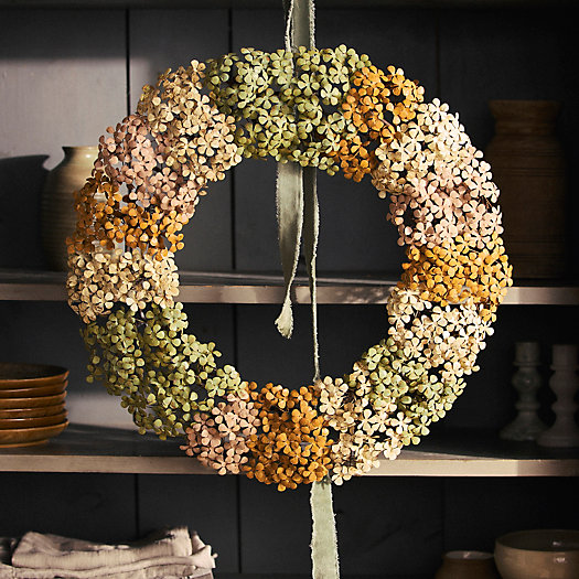 View larger image of Hydrangea Colorblocked Iron Wreath