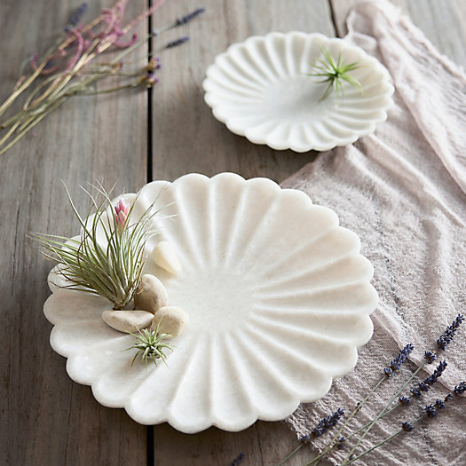 View larger image of Scalloped Edge Marble Tray