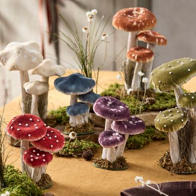 Velvet Mushrooms, Set of 3 Large - Terrain