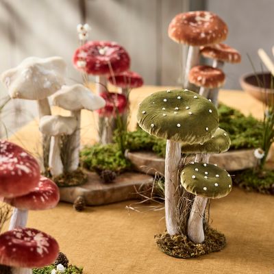 Mushroom Wood Decor 3 Sets