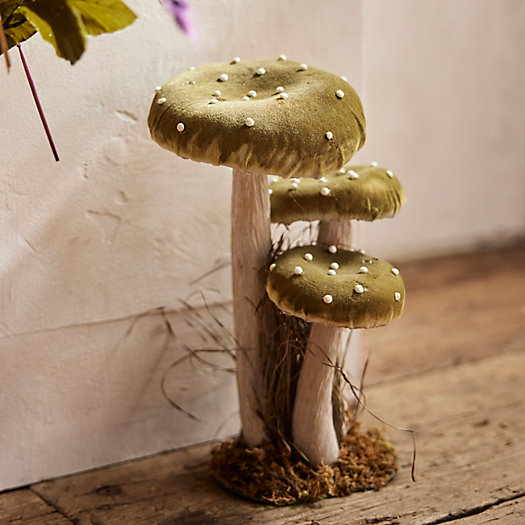 View larger image of  Velvet Mushrooms, Set of 3 Large