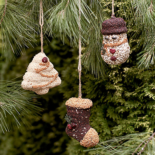 View larger image of Bird Seed Festive Ornaments, Set of 3