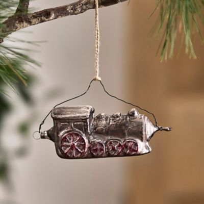 Train Glass Ornament