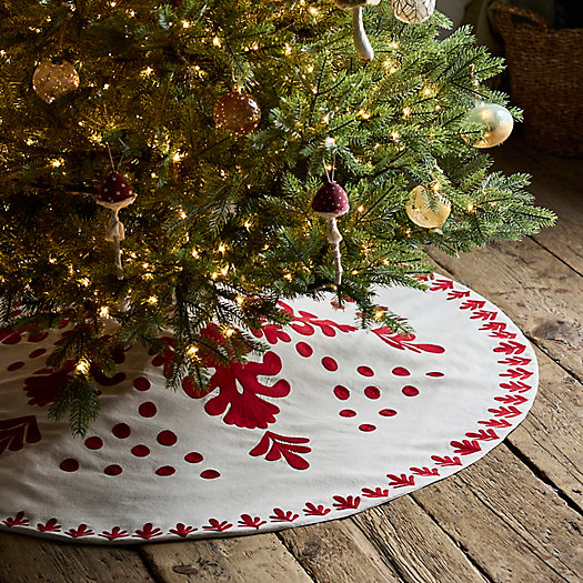 View larger image of Leafy Embroidered Tree Skirt