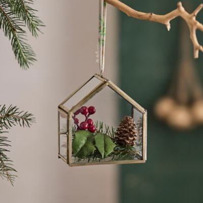  Fillable Greenhouse Brass + Glass Ornament