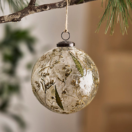View larger image of Pressed Botanicals Glass Globe Ornament