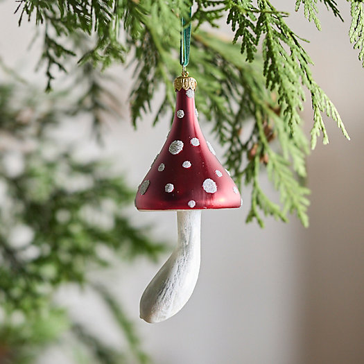 View larger image of Toadstool Mushroom Glass Ornament, Pointed