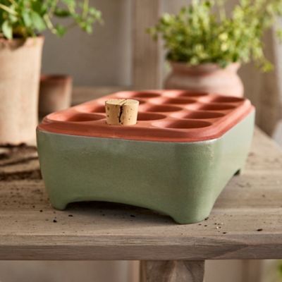 Self-watering seed pot, Non-toxic Terracotta seed tray