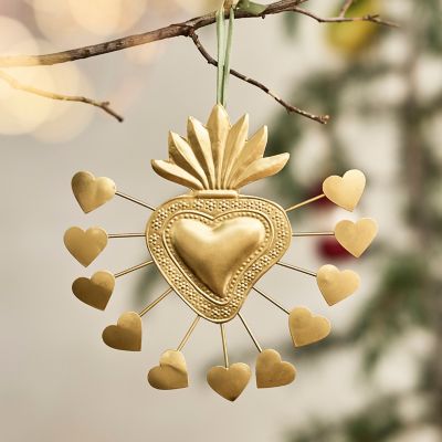 Sacred Heart with Heart Rays Ornament