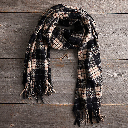 View larger image of Fringed Plaid Scarf