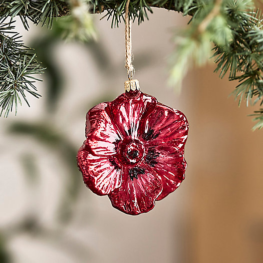 View larger image of Red Poppy Glass Ornament