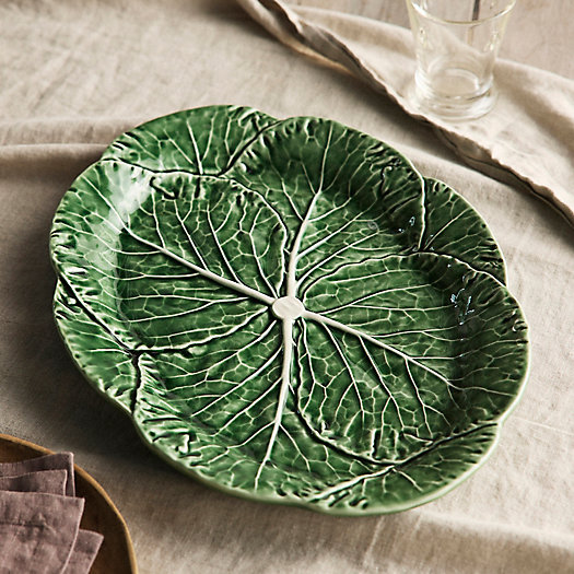View larger image of  Cabbage Oval Ceramic Serving Platter