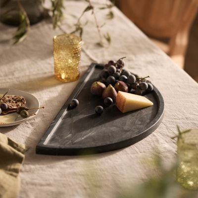 Black Marble Two Piece Serving Tray