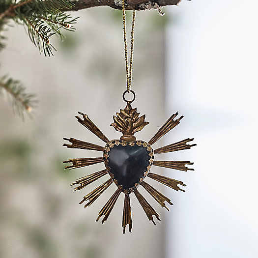 View larger image of  Midnight Heart with Rays Ornament