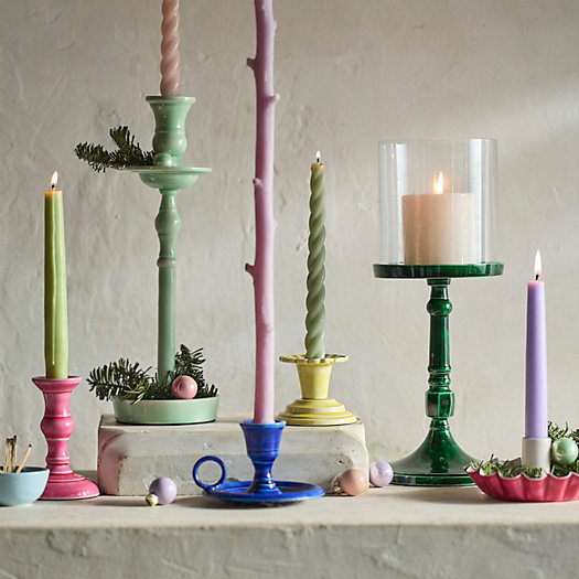 View larger image of Color Enamel Pillar Candle Holder