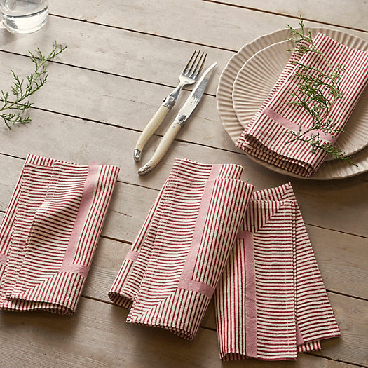 View larger image of Striped Cotton Napkins, Set of 4