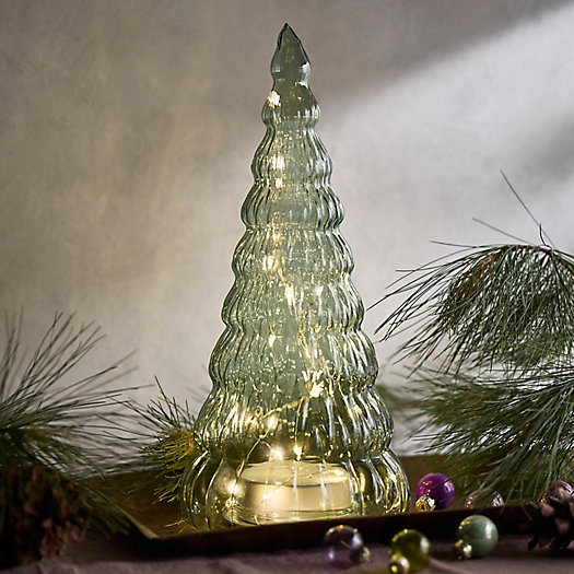 View larger image of Pre-Lit LED Glass Tree, Green