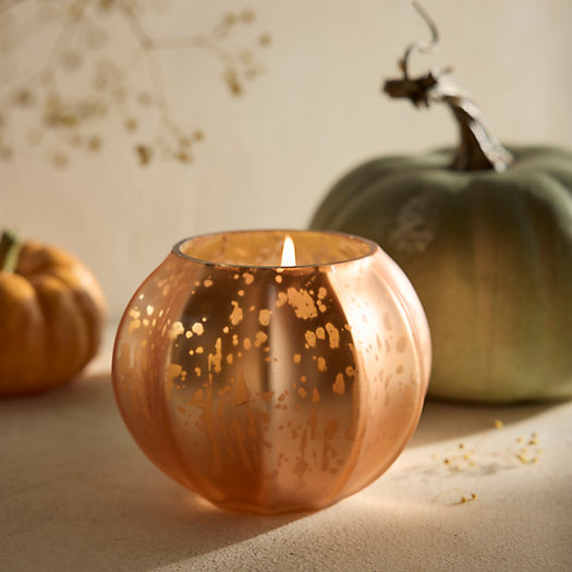 View larger image of  Illume Mercury Glass Pumpkin Candle