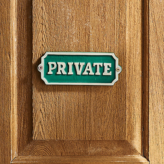View larger image of Private Iron Sign