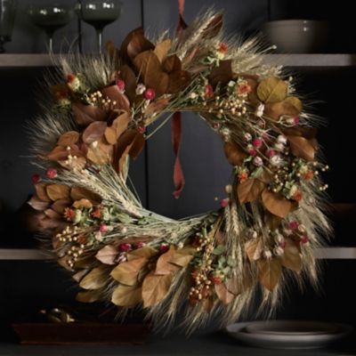 Garden Herbs Natural Dried and Preserved Wreath - 18”–