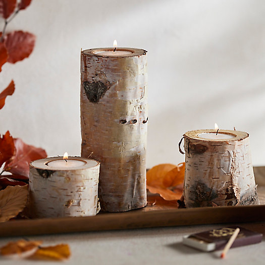 View larger image of Birch Branch Tea Light Holders, Set of 3