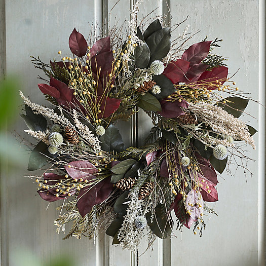 View larger image of Burgundy Salal + Cedar Preserved Wreath
