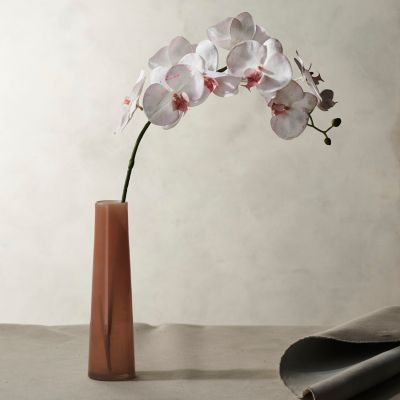 Faux Orchid Stem, White