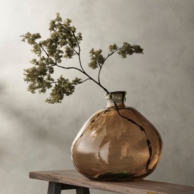 Faux Mossy Leaf Spray