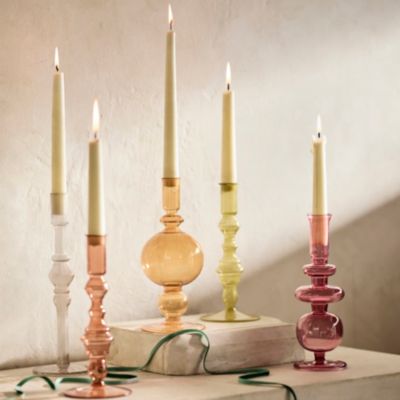 Tall Geo Taper Candle Holder - Terrain