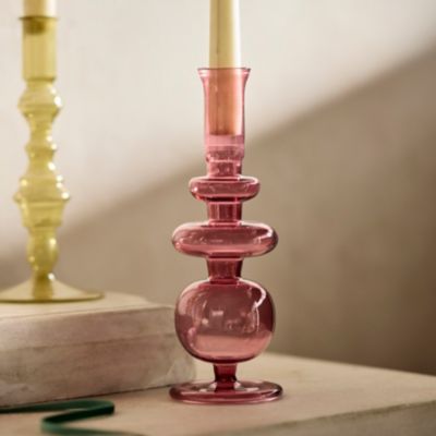 Tall Geo Taper Candle Holder