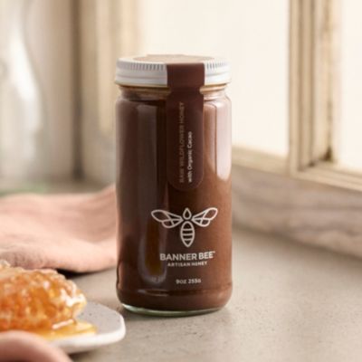 Bannerbee Raw Wildflower Honey with Organic Cacao