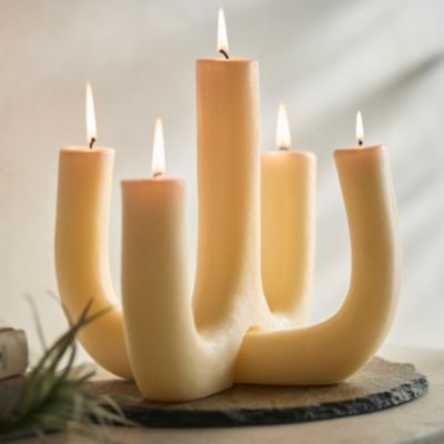 Sculptural 5 Wick Candle