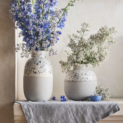 Floral Ceramic Bud Vase in White, Size: Medium at Terrain