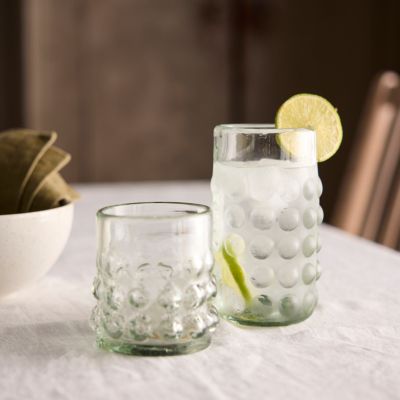 Bubble Recycled Drinking Glasses