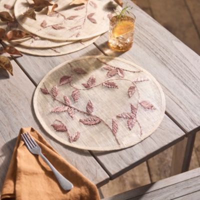Leafy Round Placemats, Set of 4