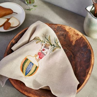 Bear kitchen towels, embroidered, new