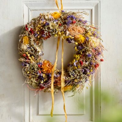 Buy Wholesale Golden Sands Dried Grass and Fresh Eucalyptus Wreath